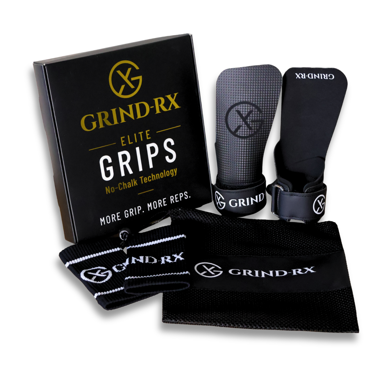 GRIND-RX Elite Grips (kein Chalk) + gratis Schweißbänder